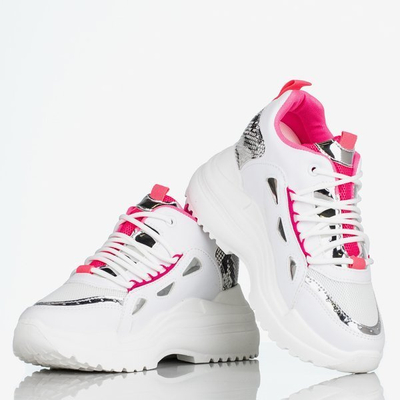 Női fehér tornacipő vastag talppal Gisela - Lábbeli