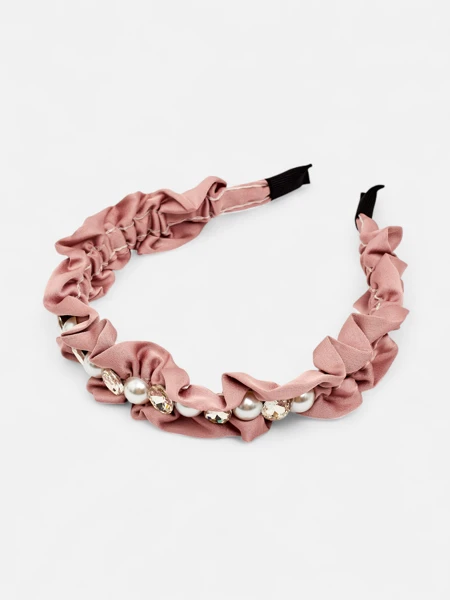 Royalfashion Hajpánt ráncolással és gyöngyökkel