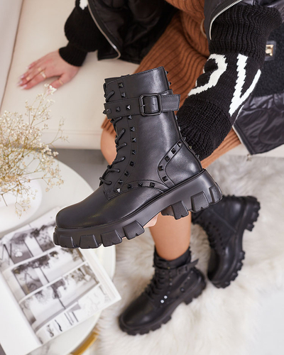 Royalfashion Női bagger csizma fekete színben Dzettey