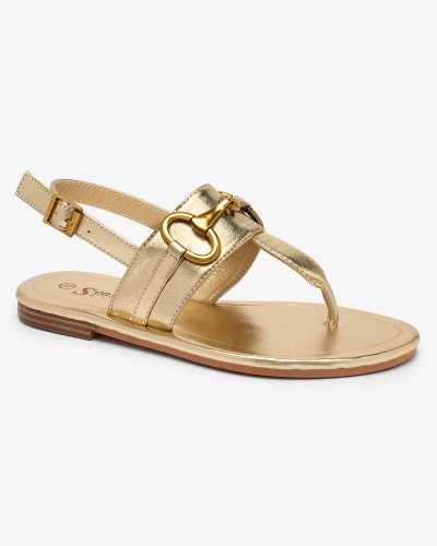 Royalfashion Női flip flop szandál arany színben Imonel