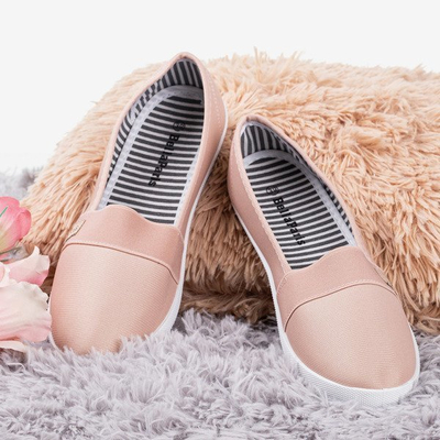 OUTLET Világos rózsaszín cipők csúsznak a Spoulia - lábbeli