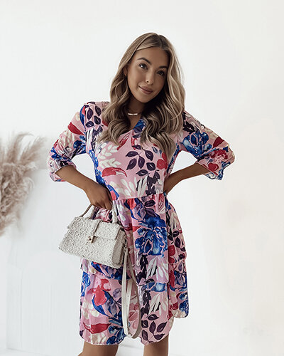 Royalfashion Női virágos miniruha