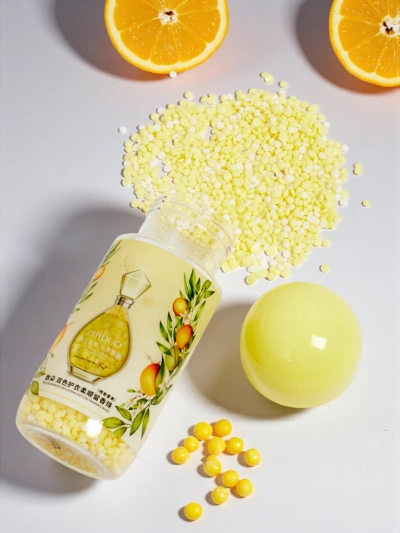 Narancs illatú illatos gyöngyök mosáshoz