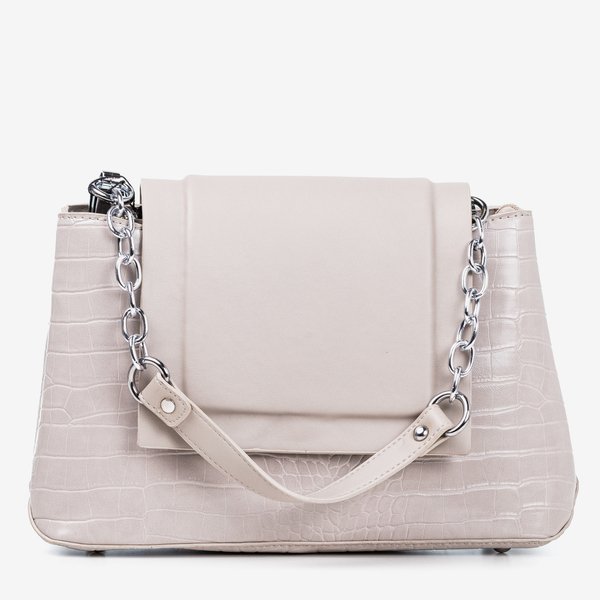 Szürke női kézitáska állati dombornyomással - Kézitáskák