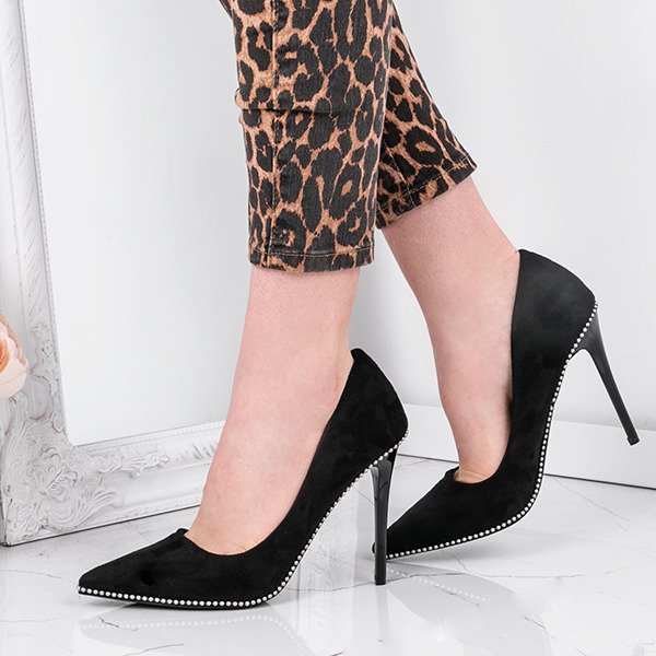 Czarne czółenka na szpilce Mysterious - Obuwie