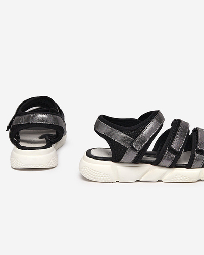 Tépőzáras lányszandál grafitból Mumin - Lábbeli