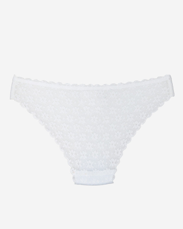 Női fehér varrás nélküli csipkebugyi - fehérnemű