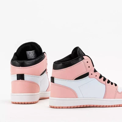 OUTLET Sportos rózsaszín és fekete női csizma Kamal- Footwear