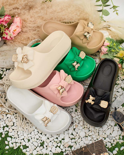 Royalfashion Női gumi flip-flop díszes masnival Afeen