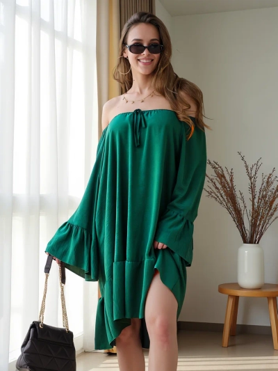 Royalfashion Női ruha spanyol stílusban fodrokkal, oversized