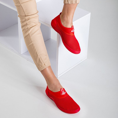 Dominga női piros hálós cipő cipőkön - cipő