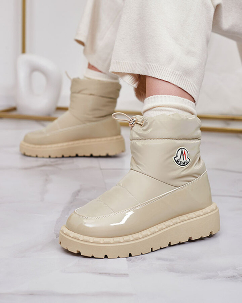 Royalfashion Női csúszós hócsizma világosbarna színben Ireda