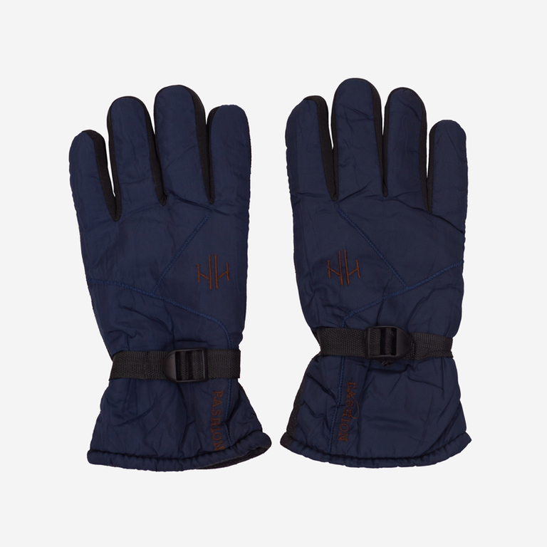 Tengerészkék szigetelt férfi kesztyű csuklószabályzóval - kiegészítők