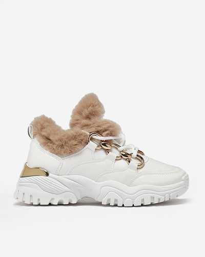 Royalfashion Fehér Carucca szigetelt női tornacipő