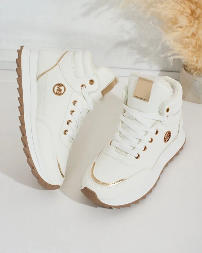 Royalfashion Melegített női tornacipő szőrmével Casill