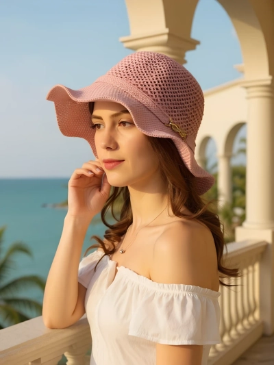 Royalfashion Női kalap hullámos karimával Wave Breeze