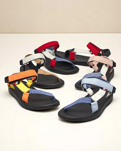 Női piros szövet szandál Ojo- Footwear