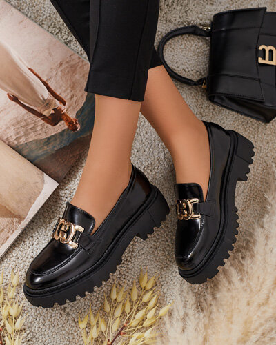 Royalfashion Női lakkozott mokaszin Bevevra