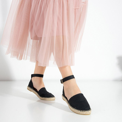 Fekete női szandál állati dombornyomattal Domiel - Lábbeli