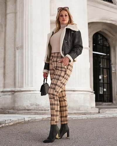 Royalfashion Melegített női teggings nadrág PLUS SIZE