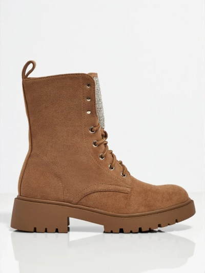 Ferlyne női öko velúr fűzős bokacsizma