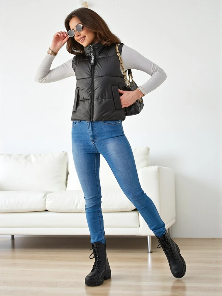 Royalfashion Női Rövid Ujjatlan Dzseki