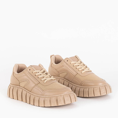 OUTLET Bézs színű női sportcipő a Renlida platformon - Lábbeli