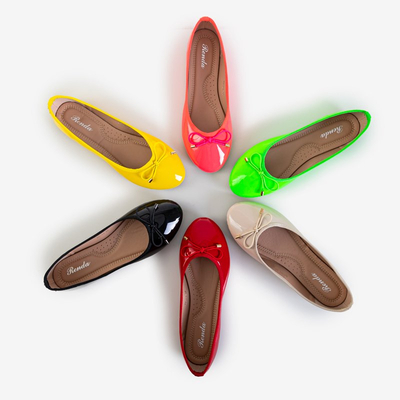 Suzzi neon zöld lakk női balerinák - cipők