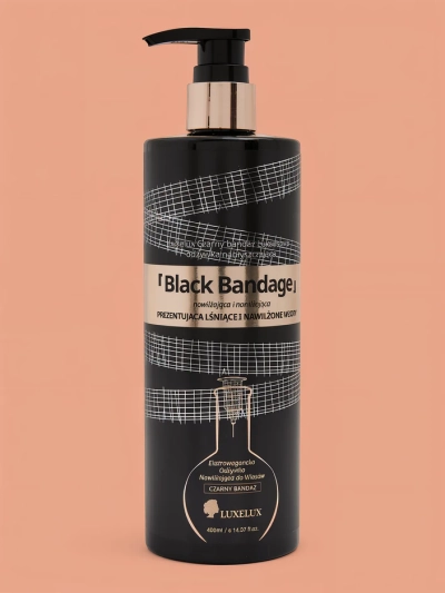 Luxelux Fekete Bandázó Fényesítő Balzsam Hajra 400 ml