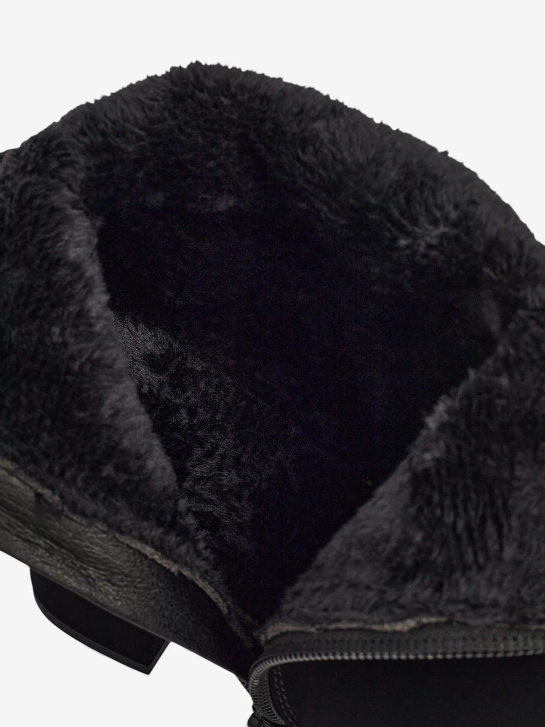 Kastrelle női öko bőr bokacsizma vastag sarokkal és csipkével