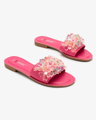 Royalfashion Fukszia női flip-flop színes kristályokkal Bling Breeze