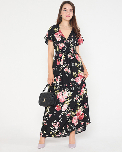 Légies fekete női ruha rövid ujjal - Ruházat