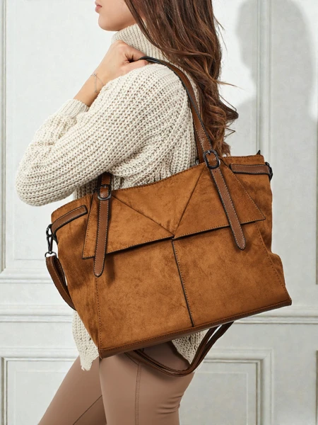 Daville női shopper táska öko-velúrbőrből