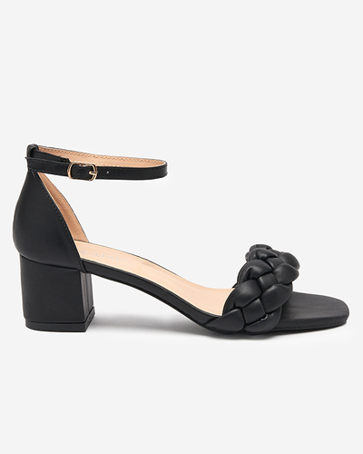 Fekete női alacsony sarkú szandál Mailla - Lábbeli