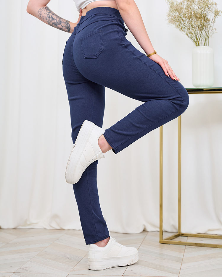 Royalfashion Navy kék női teggings