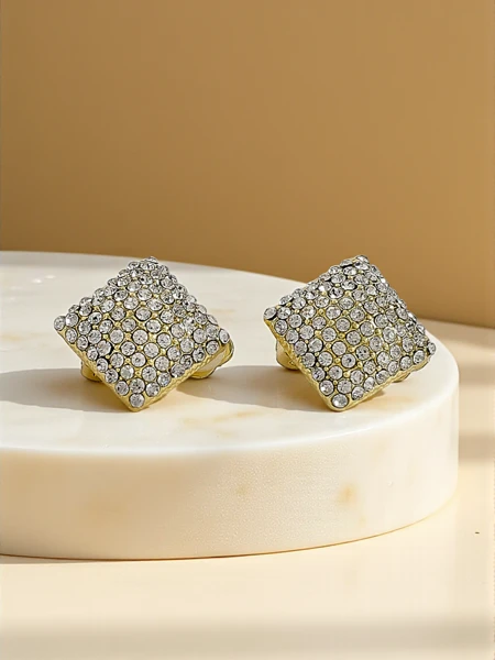 Royalfashion női cirkónia klipszes fülbevaló