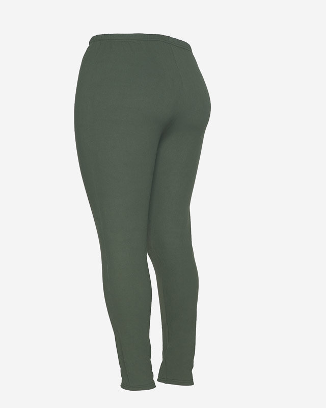 Sötétzöld női bambusz leggings PLUSZ MÉRET - Ruházat
