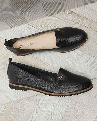 Fekete női mokaszin Riorica- Lábbeli