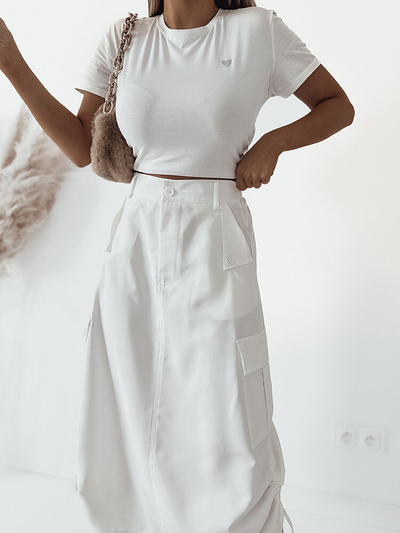Royalfashion női midi szoknya zsebekkel