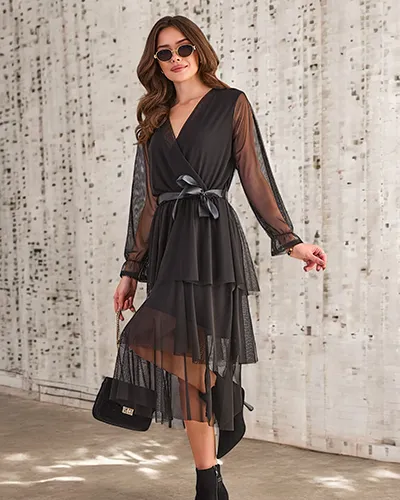 Royalfashion Női hosszú frills ruha