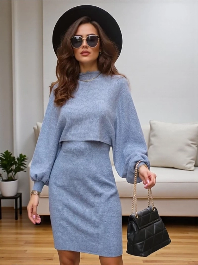 Royalfashion Női szett pulóverrel és ruhával