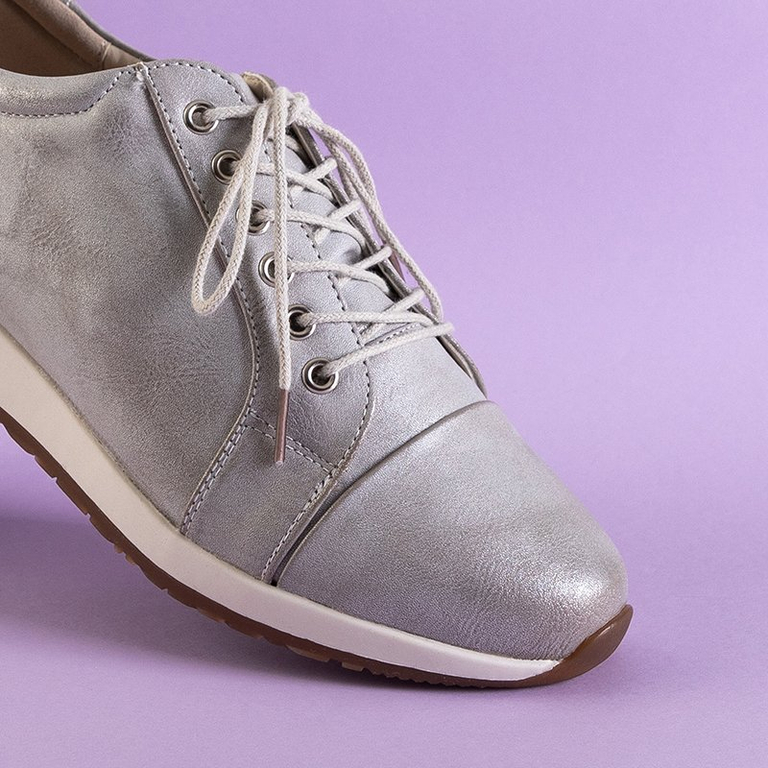 OUTLET Szürke női sportcipő Theliel - Lábbeli