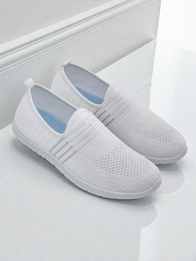 Női fehér slip-on cipő, Callisto szövet – könnyű cipő tavaszra és nyárra