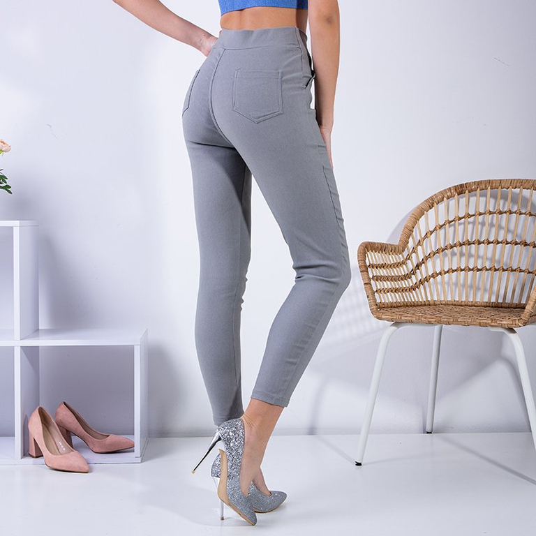 Női szürke treggings - ruházat