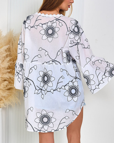 Royalfashion Női oversize hímzett ing