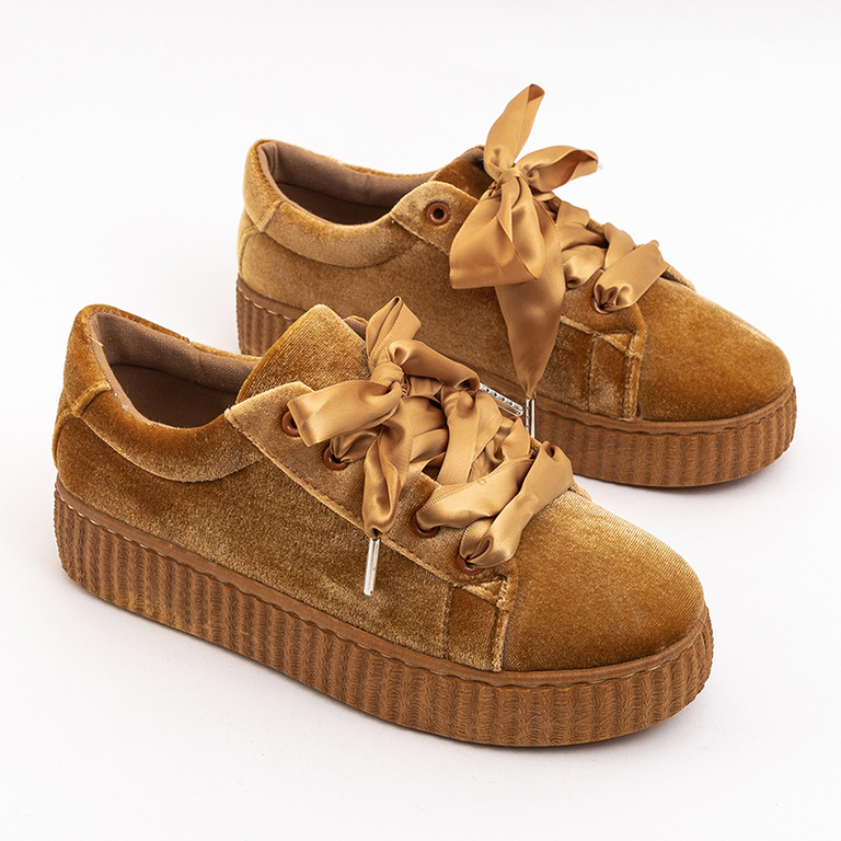 Női teve velúr platform sportcipő Itoda - Cipő