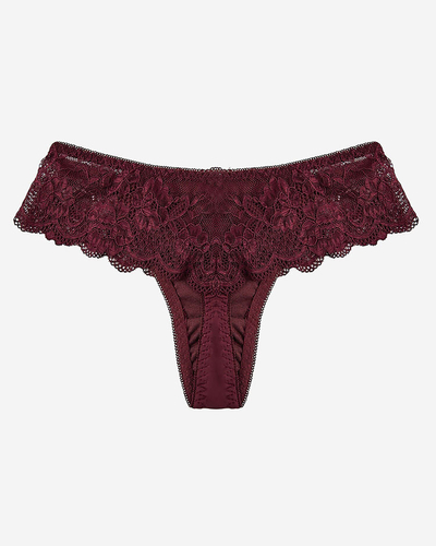 Royalfashion Maroon csipkés melltartó alsónadrág