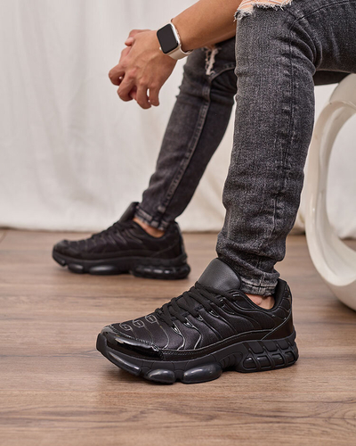 Royalfashion Fekete férfi sportcipő Makkika