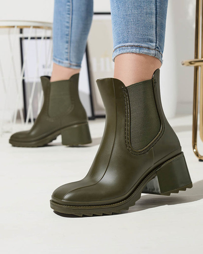 Sötétzöld női csizma Caldala- Footwear