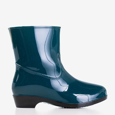 Turkusowe lakierowane kalosze damskie Mariossa - Obuwie